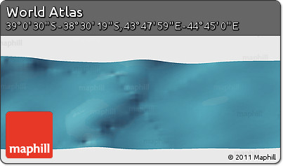 Satellite Panoramic Map of the Area around 38° 45' 25" S, 44° 16' 29" E
