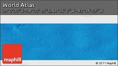 Physical Panoramic Map of the Area around 38° 45' 25" S, 44° 7' 30" W