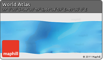 Physical Panoramic Map of the Area around 38° 45' 25" S, 45° 7' 30" E
