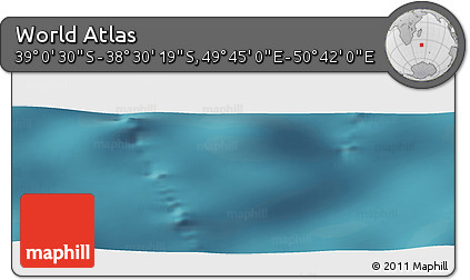 Satellite Panoramic Map of the Area around 38° 45' 25" S, 50° 13' 30" E