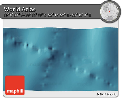 Satellite 3D Map of the Area around 38° 45' 25" S, 52° 46' 29" E