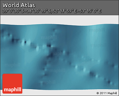 Satellite 3D Map of the Area around 38° 45' 25" S, 52° 46' 29" E