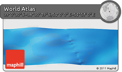 Physical Panoramic Map of the Area around 38° 45' 25" S, 54° 28' 30" E