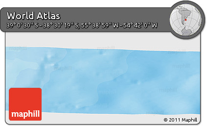 Political Panoramic Map of the Area around 38° 45' 25" S, 55° 10' 29" W