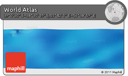 Physical Panoramic Map of the Area around 38° 45' 25" S, 56° 10' 29" E