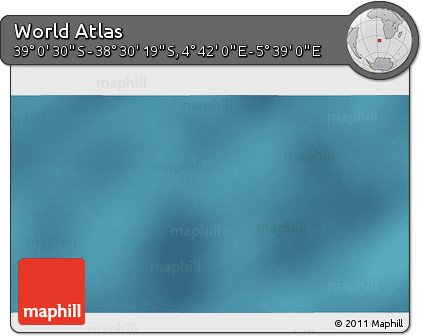 Satellite 3D Map of the Area around 38° 45' 25" S, 5° 10' 30" E