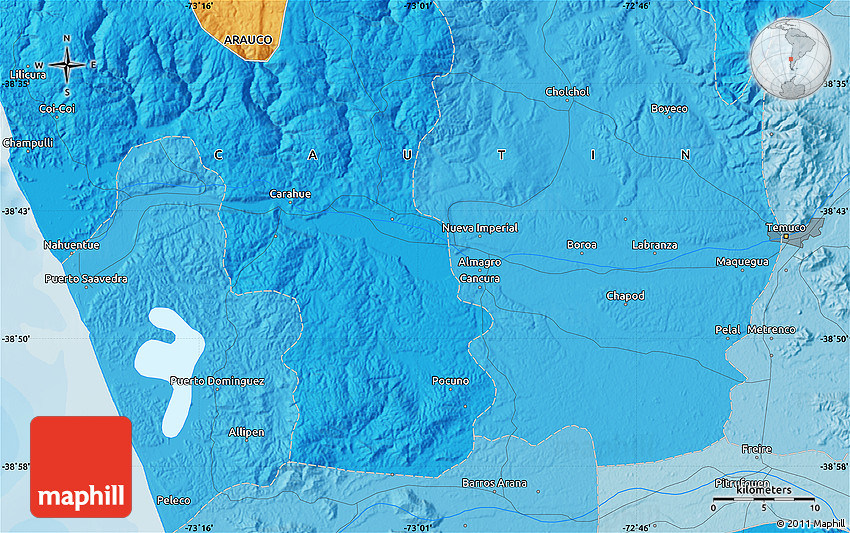 Street map Temuco Chile