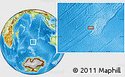 Physical Location Map of the area around 38° 45' 25" S, 76° 34' 29" E