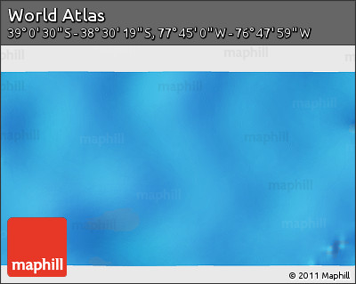Physical 3D Map of the Area around 38° 45' 25" S, 77° 16' 30" W