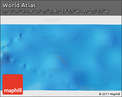 Physical 3D Map of the Area around 38° 45' 25" S, 79° 49' 29" W