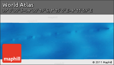 Physical Panoramic Map of the Area around 38° 45' 25" S, 7° 43' 29" E