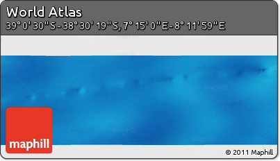 Physical Panoramic Map of the Area around 38° 45' 25" S, 7° 43' 29" E