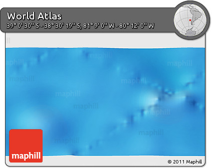 Physical 3D Map of the Area around 38° 45' 25" S, 80° 40' 30" W