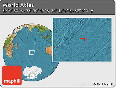 Satellite Location Map of the Area around 38° 45' 25" S, 81° 40' 30" E