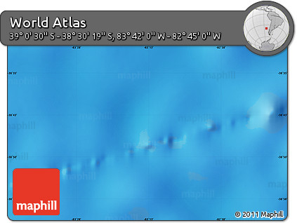 Shaded Relief Map of the Area around 38° 45' 25" S, 83° 13' 29" W