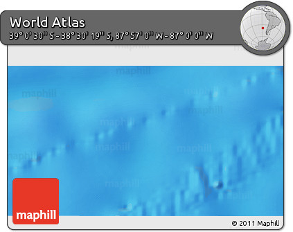 Physical 3D Map of the Area around 38° 45' 25" S, 87° 28' 29" W