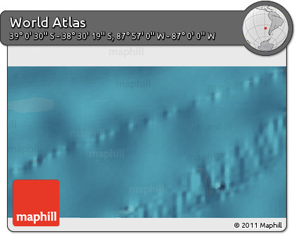 Satellite 3D Map of the Area around 38° 45' 25" S, 87° 28' 29" W