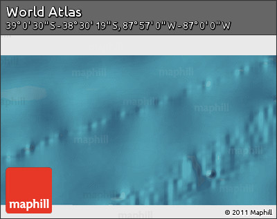 Satellite 3D Map of the Area around 38° 45' 25" S, 87° 28' 29" W