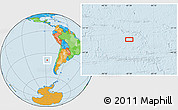 Political Location Map of the area around 38° 45' 25" S, 87° 28' 29" W