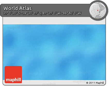 Shaded Relief 3D Map of the Area around 38° 45' 25" S, 89° 10' 30" W
