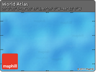 Physical Map of the Area around 38° 45' 25" S, 89° 10' 30" W