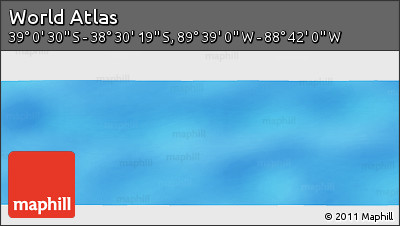 Physical Panoramic Map of the Area around 38° 45' 25" S, 89° 10' 30" W