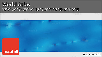 Physical Panoramic Map of the Area around 38° 45' 25" S, 8° 34' 29" E