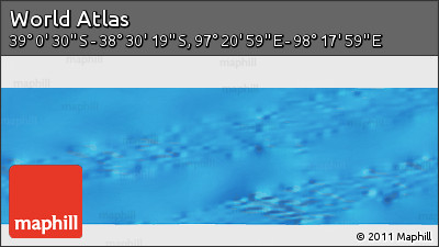 Physical Panoramic Map of the Area around 38° 45' 25" S, 97° 49' 29" E