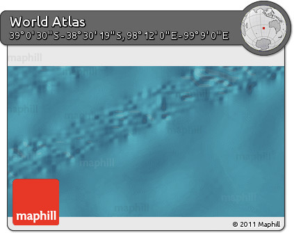 Satellite 3D Map of the Area around 38° 45' 25" S, 98° 40' 30" E