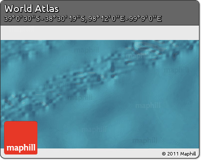 Satellite 3D Map of the Area around 38° 45' 25" S, 98° 40' 30" E