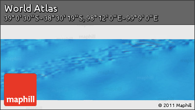 Physical Panoramic Map of the Area around 38° 45' 25" S, 98° 40' 30" E