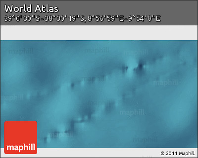 Satellite 3D Map of the Area around 38° 45' 25" S, 9° 25' 30" E