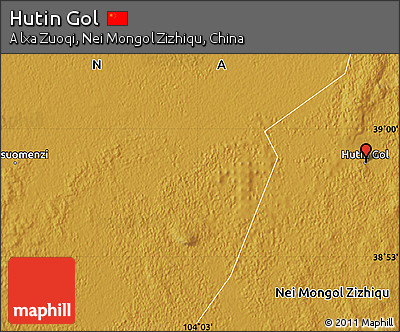 Physical Map of Hutin Gol