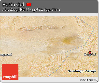 Satellite Panoramic Map of Hutin Gol