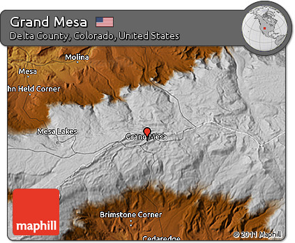 Physical 3D Map of Grand Mesa