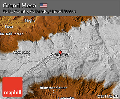 Physical 3D Map of Grand Mesa