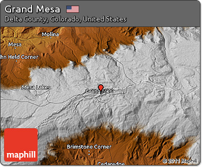 Physical 3D Map of Grand Mesa
