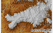 Physical Map of Grand Mesa