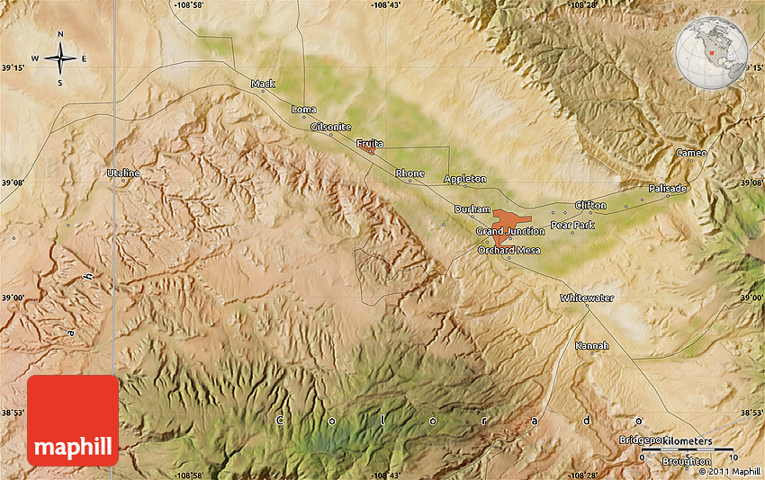 Satellite Map of Grand Junction