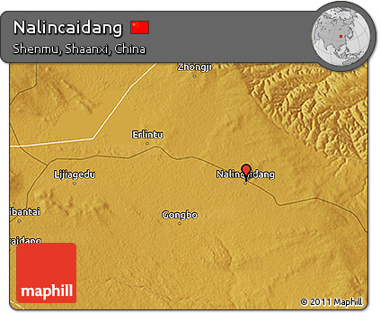 Physical 3D Map of Nalincaidang