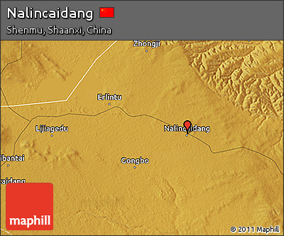Physical 3D Map of Nalincaidang