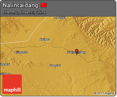 Physical 3D Map of Nalincaidang