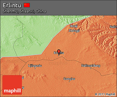 Political 3D Map of Erlintu
