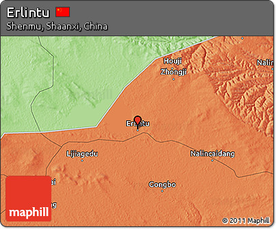 Political 3D Map of Erlintu
