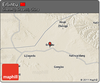 Shaded Relief 3D Map of Erlintu