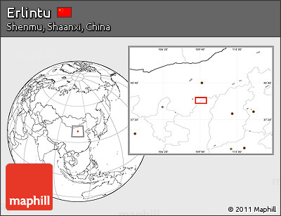 Blank Location Map of Erlintu
