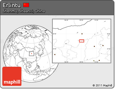 Blank Location Map of Erlintu