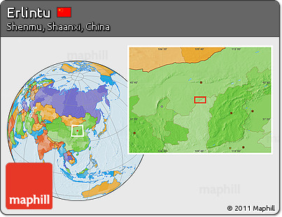 Political Location Map of Erlintu