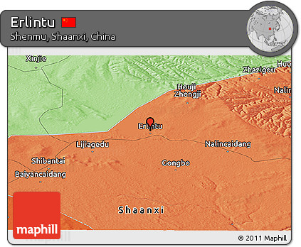 Political Panoramic Map of Erlintu