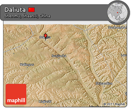 Satellite 3D Map of Daliuta